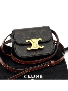 Celine Triomphe Canvas Mini Claude Shoulder Bag